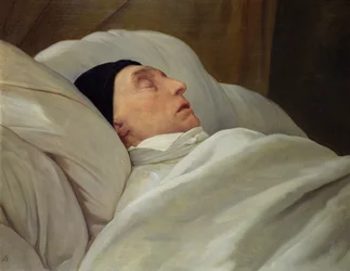 Marie Joseph (1757-1834) Marquis de La Fayette, auf seinem Sterbebett